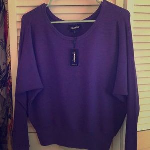NWT -Purple crew neck sweater. Brand new with tags